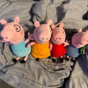 Peppa Pig Plush Toy Set - Blue, Yellow, Red